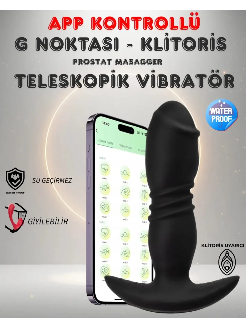 Sensvia giyilebilir teleskopik vibratör