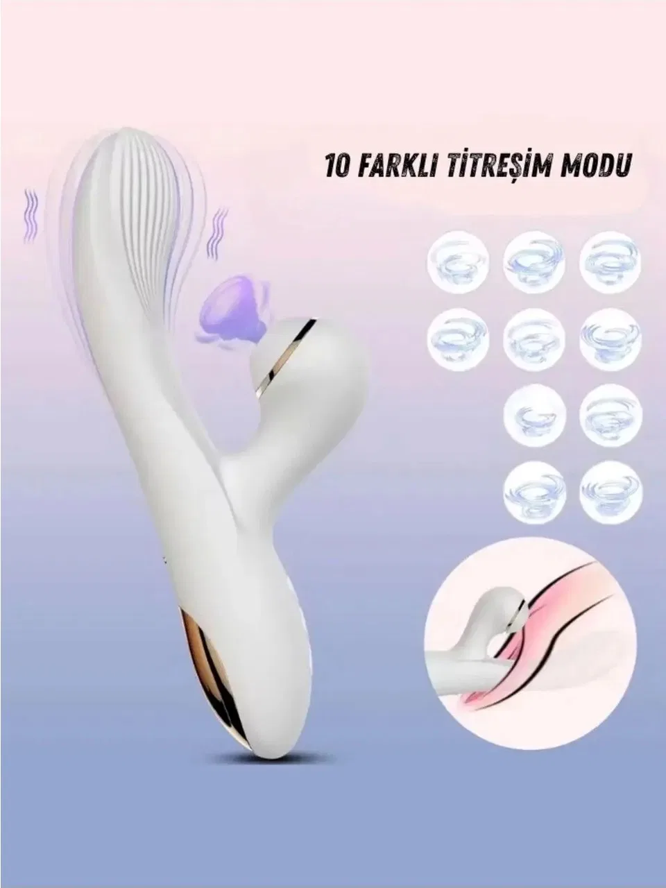 Sensvia şarjlı tavşan vibratör, 10 mod