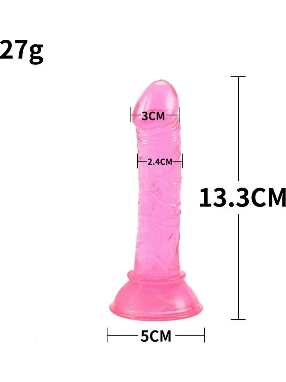 Sensvia pembe dildo, 14 cm