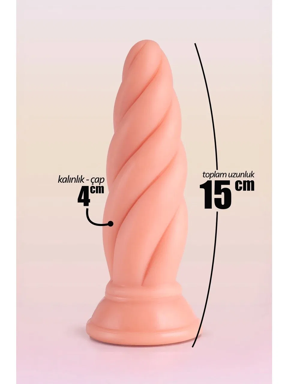 Sensvia spiral vantuzlu anal plug, 15 cm