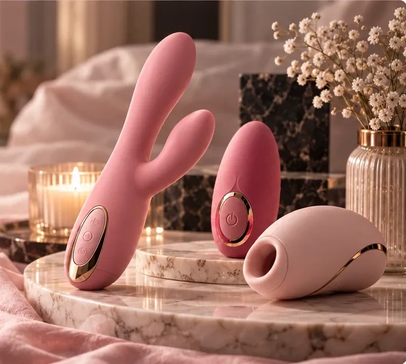 Pembe tonlarda kişisel wellness koleksiyonu